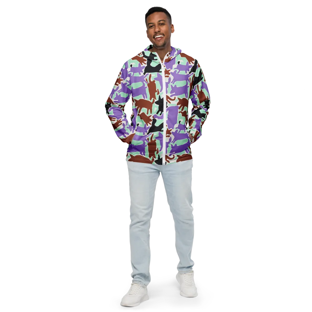 Catwalk Confetti on Men's Windbreaker — Front