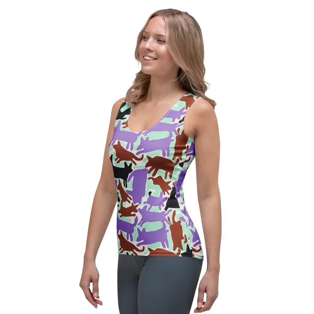 Catwalk Confetti on Women's Tank Top — Left Front