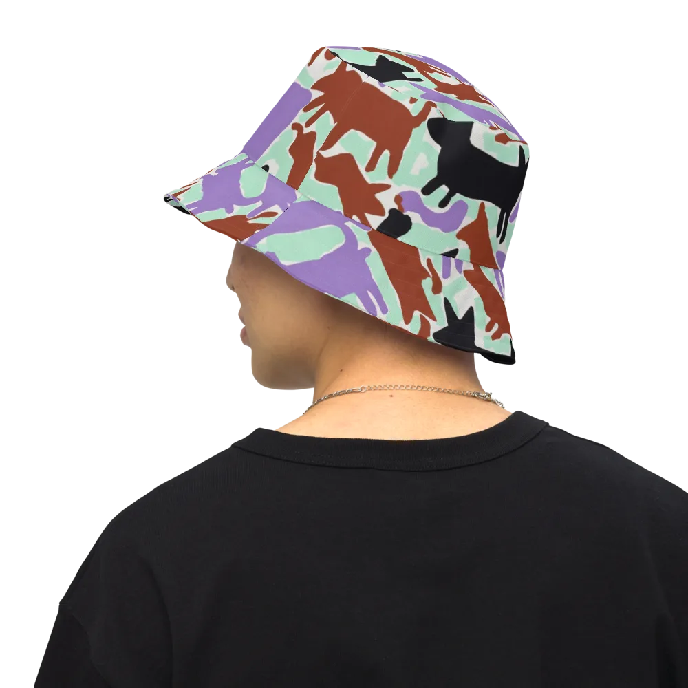 Catwalk Confetti on Reversible Bucket Hat — Back Inside
