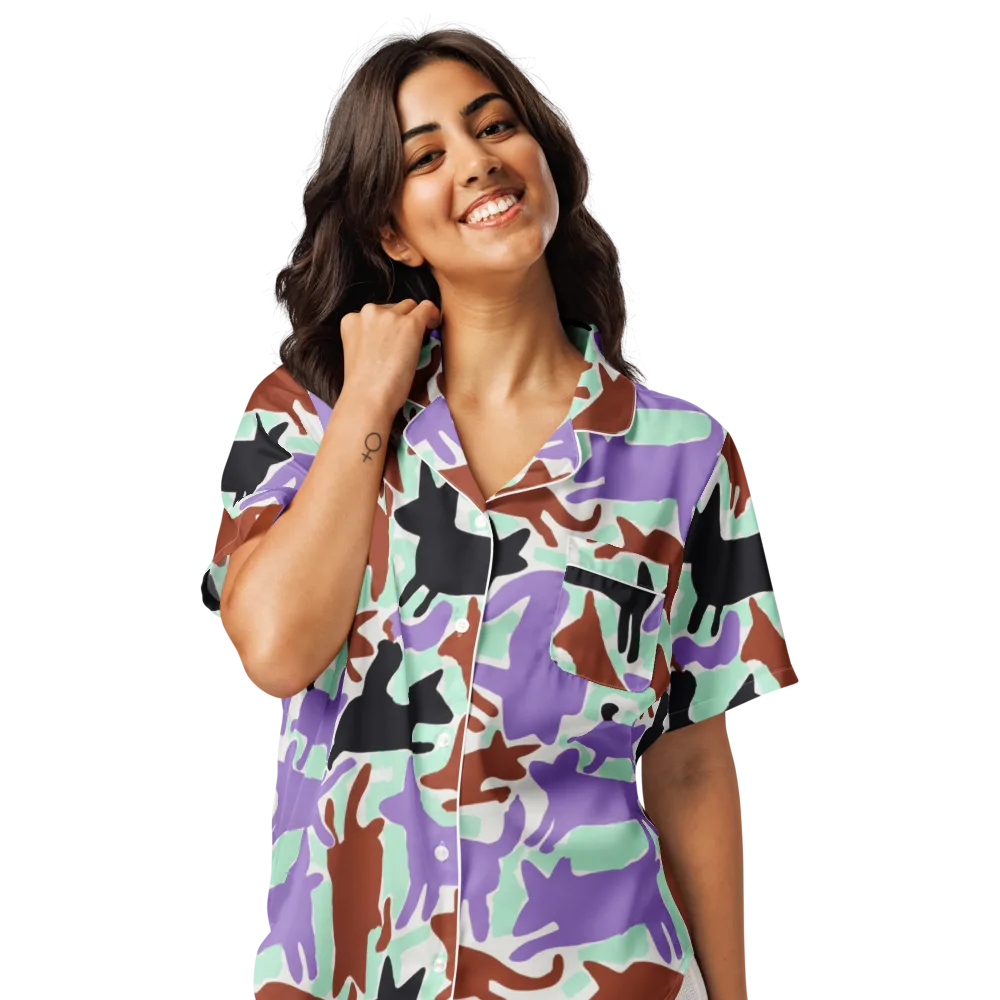 Catwalk Confetti on Women's Short Sleeve Pajama Top — Front