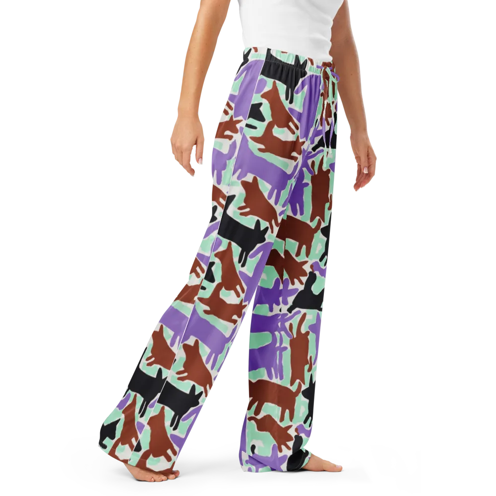Catwalk Confetti on Women's Pajama Pants — Right Front