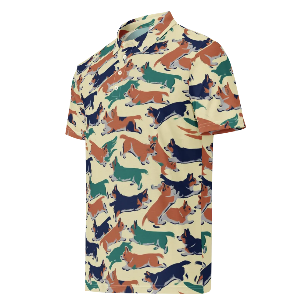 Welsh Sprint on Men's Slim Fit Polo Shirt — Left Front