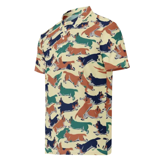 Welsh Sprint on a Men's Slim Fit Polo Shirt