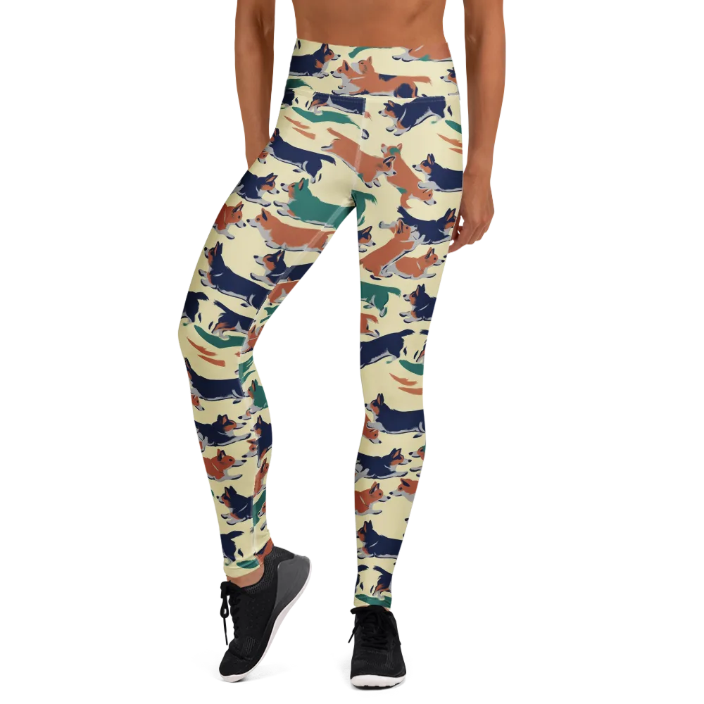 Welsh Sprint on Yoga Leggings — Front