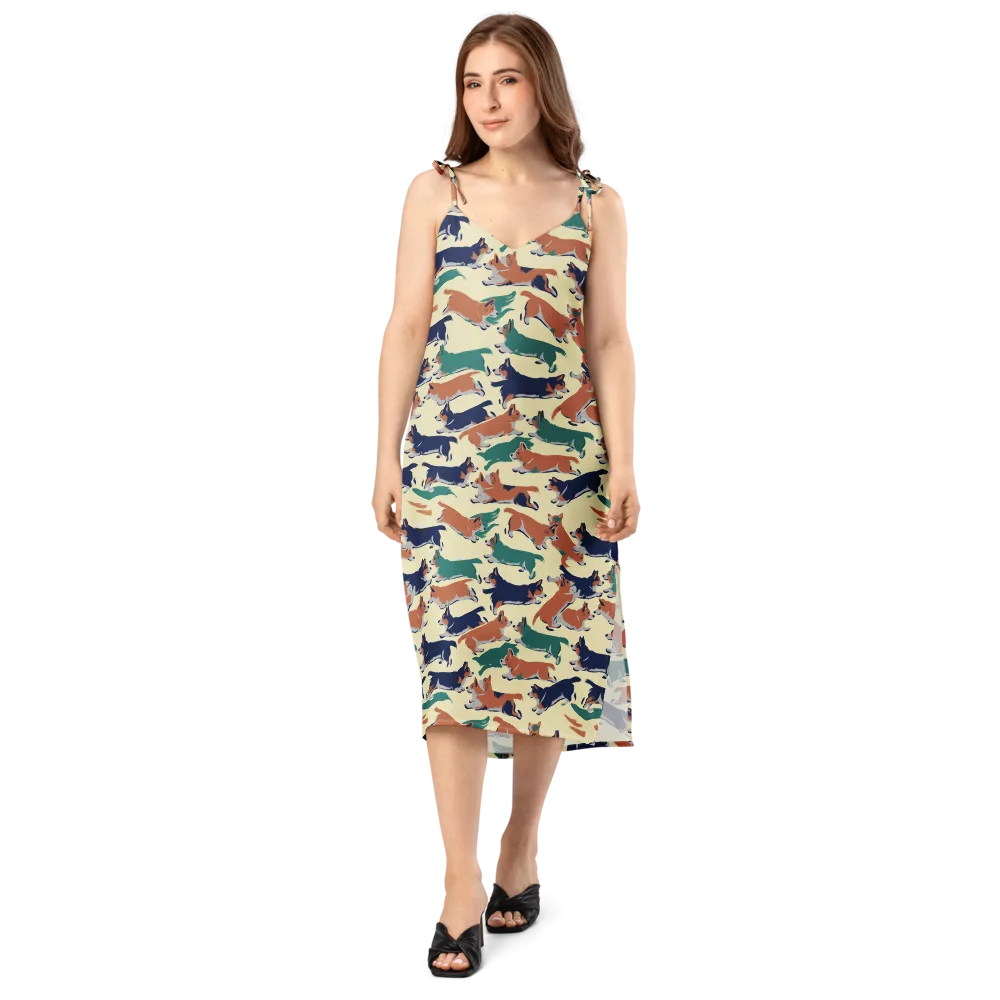 Welsh Sprint on Slip Dress — Front