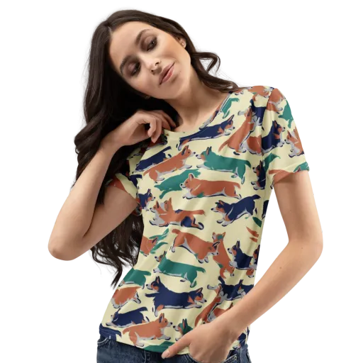 Welsh Sprint on a Women's Crew Neck T-Shirt