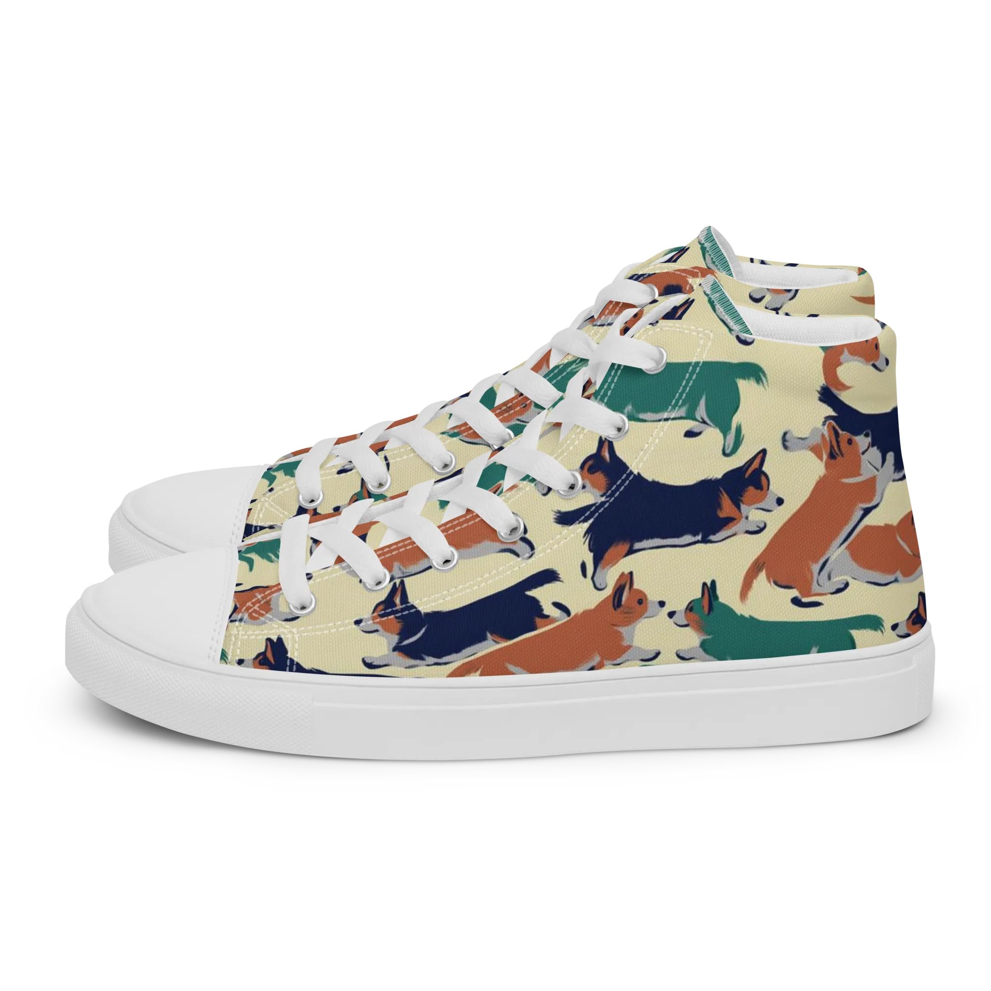 Welsh Sprint on Women's High Top Canvas Shoes — Left