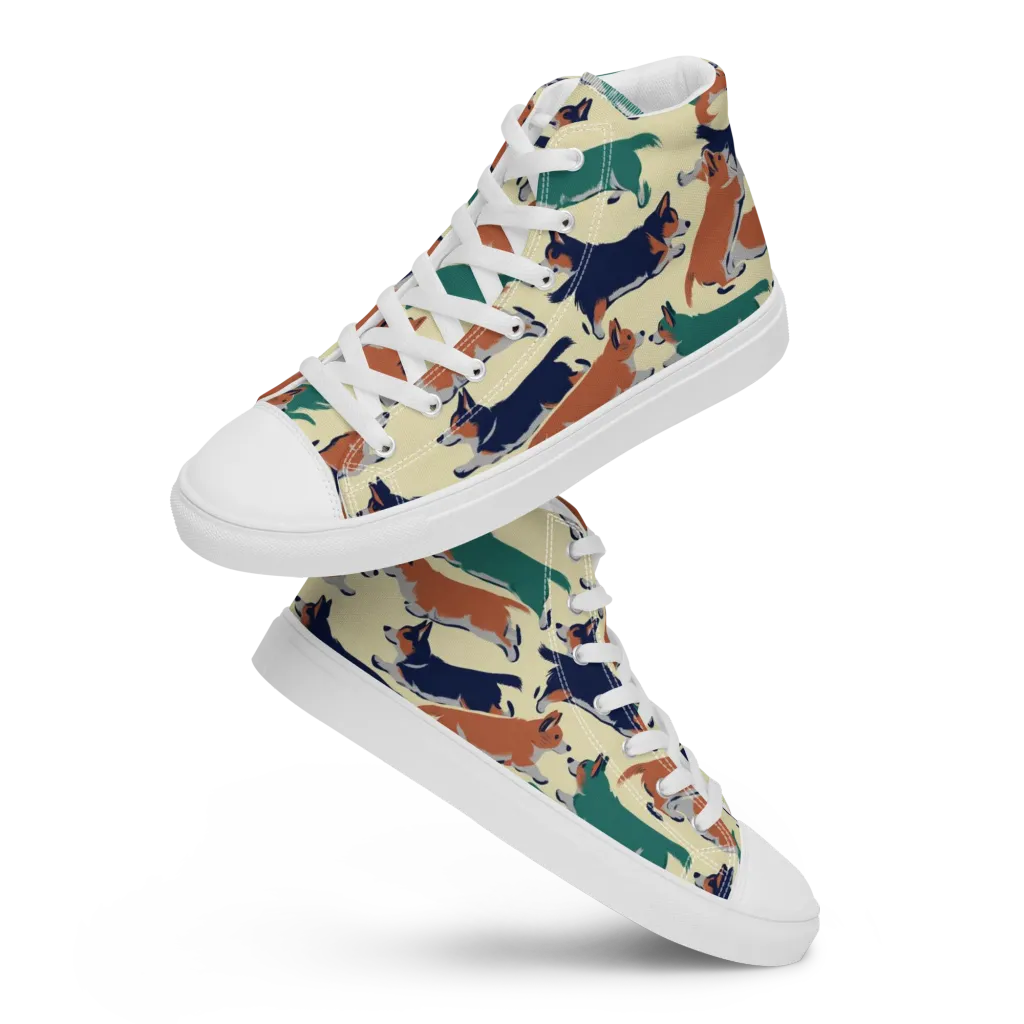 Welsh Sprint on Women's High Top Canvas Shoes — Front