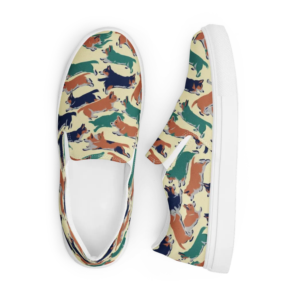 Welsh Sprint on Men's Slip-On Canvas Shoes — Front