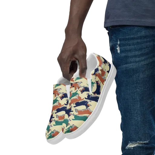 Welsh Sprint on a Men's Slip-On Canvas Shoes