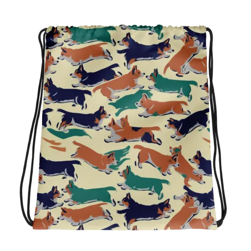 Welsh Sprint on a Drawstring Bag