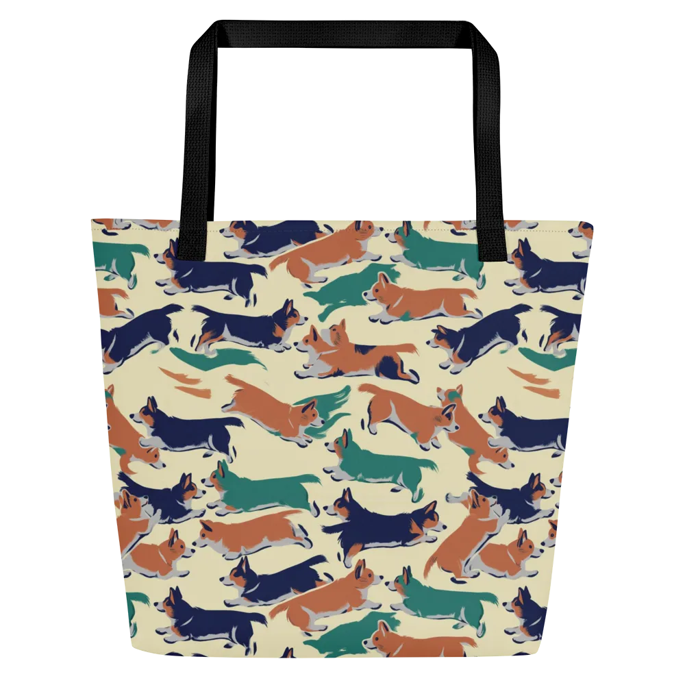 Welsh Sprint on Large Tote Bag W/ Pocket — Front