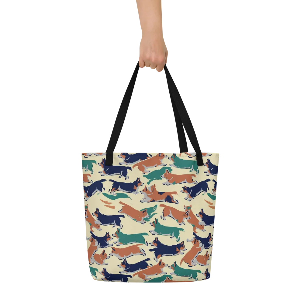 Welsh Sprint on Large Tote Bag W/ Pocket — Front
