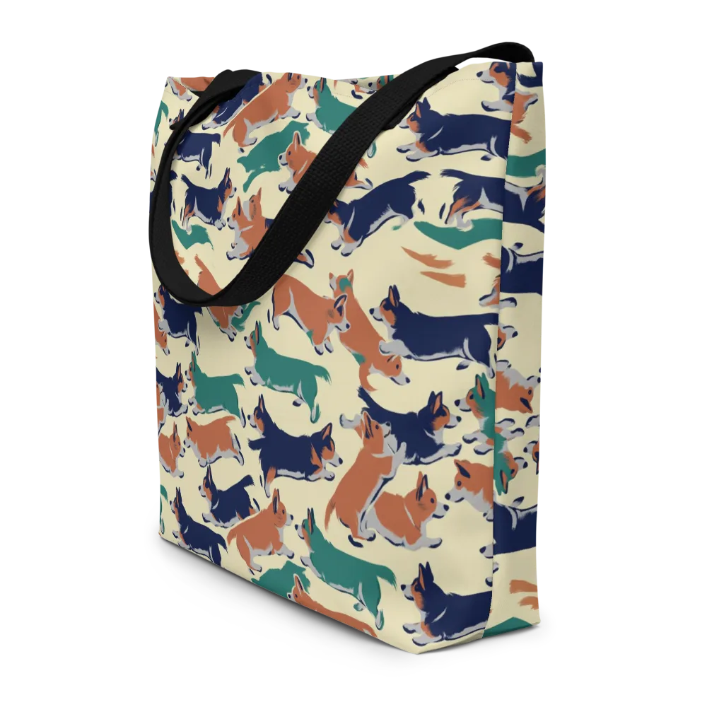 Welsh Sprint on Large Tote Bag W/ Pocket — Front