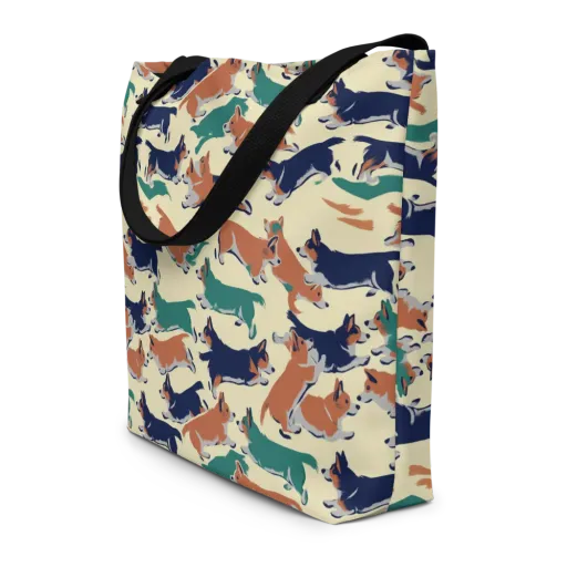 Welsh Sprint on a Large Tote Bag W/ Pocket