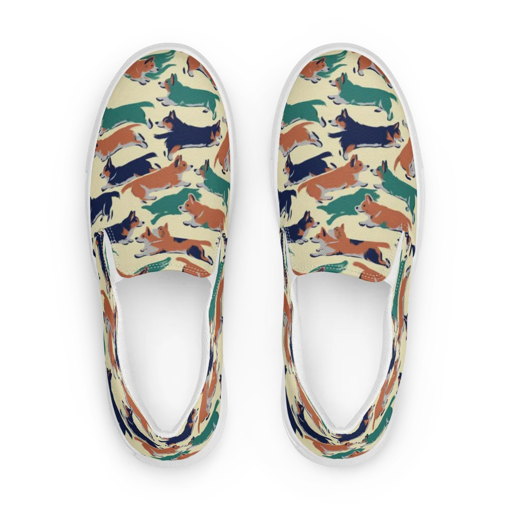 Welsh Sprint on Women's Slip-On Canvas Shoes — Front