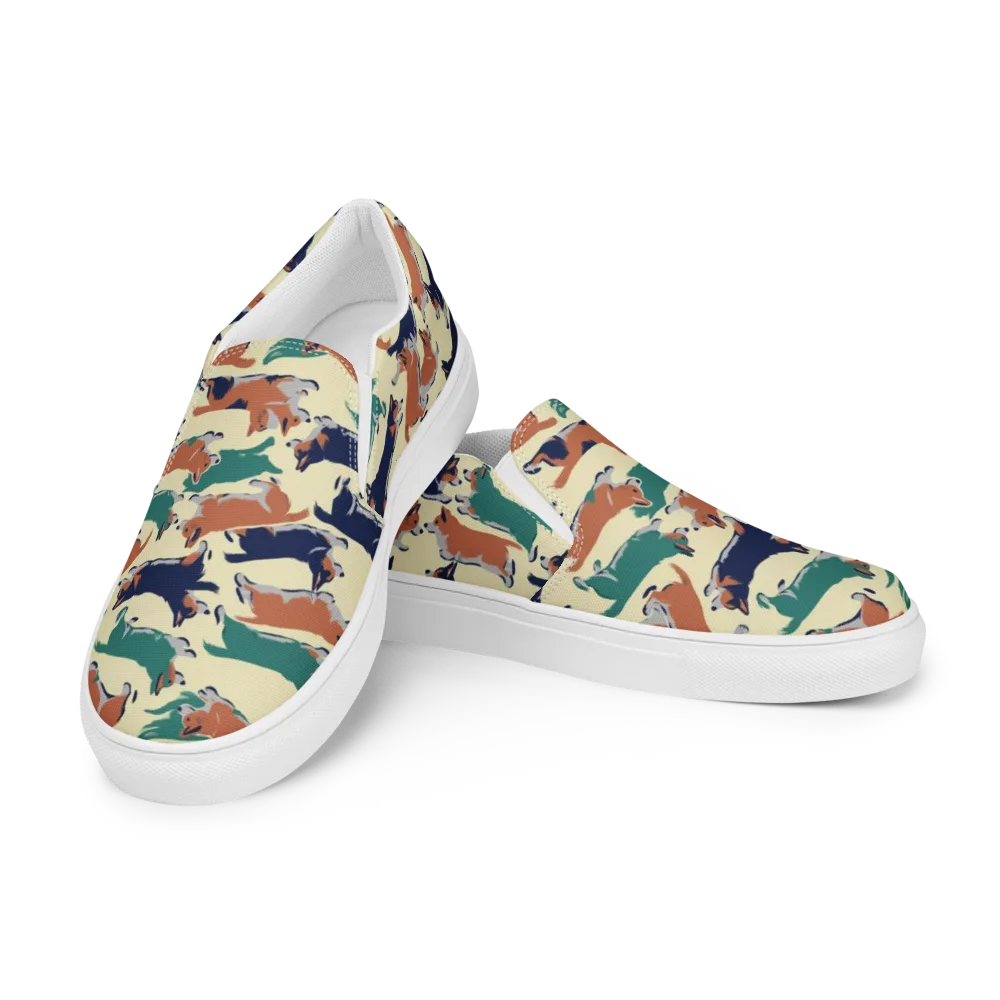 Welsh Sprint on Women's Slip-On Canvas Shoes — Left Front
