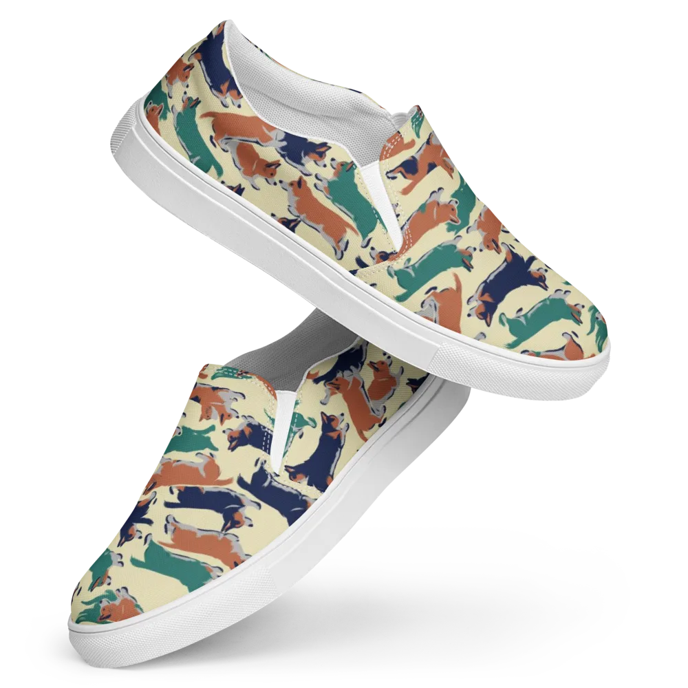 Welsh Sprint on Women's Slip-On Canvas Shoes — Front