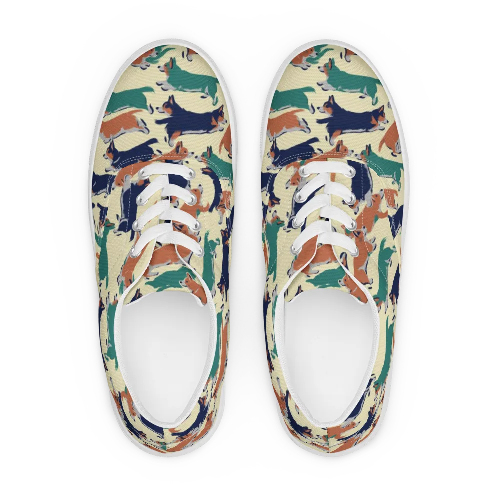 Welsh Sprint on Men's Lace-Up Canvas Shoes — Front