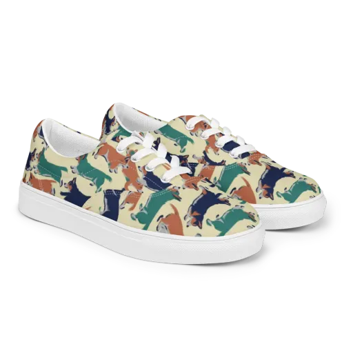 Welsh Sprint on a Men's Lace-Up Canvas Shoes