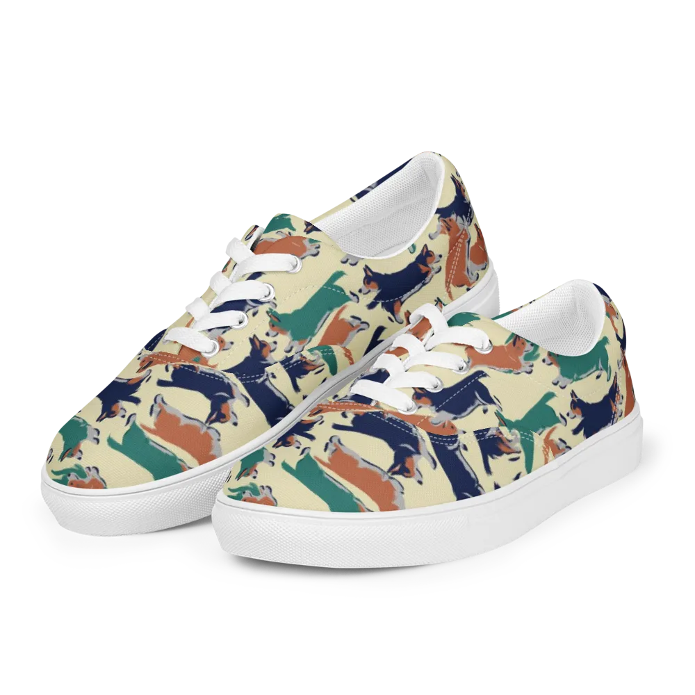 Welsh Sprint on Men's Lace-Up Canvas Shoes — Left Front