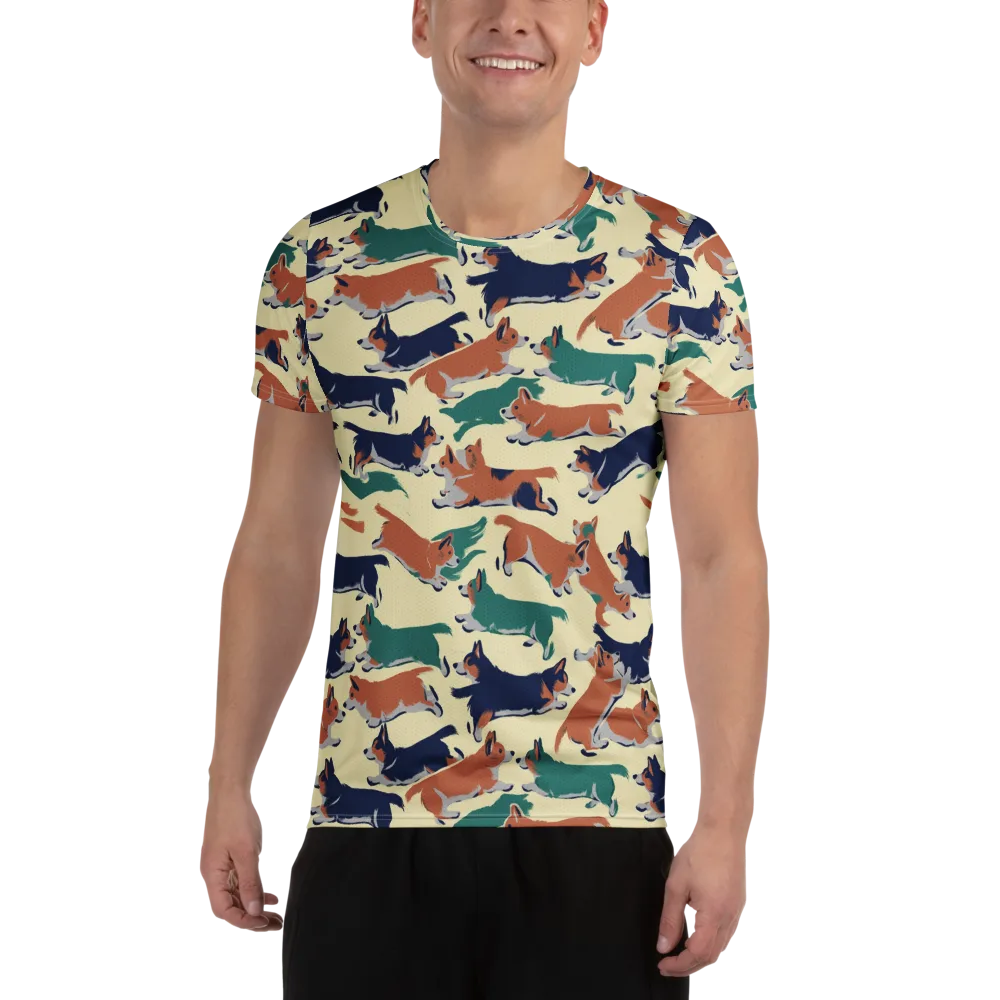 Welsh Sprint on Men's Athletic T-Shirt — Front