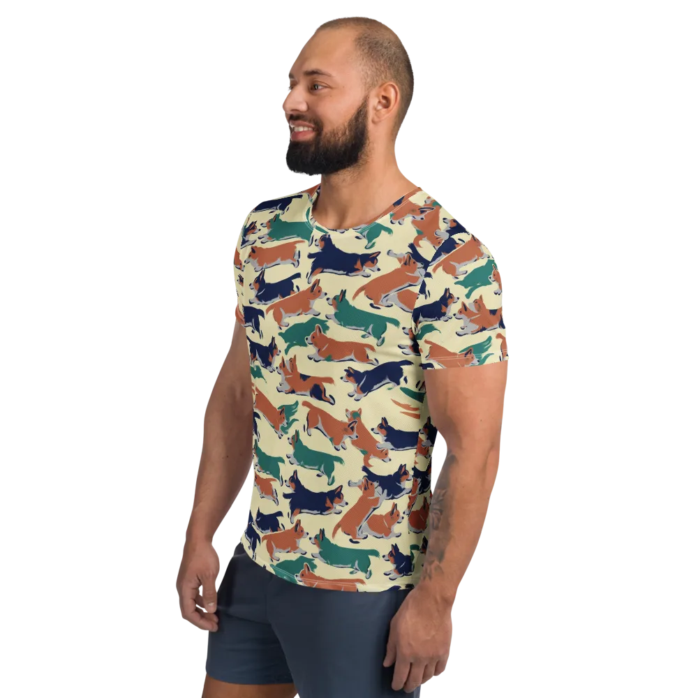 Welsh Sprint on Men's Athletic T-Shirt — Left