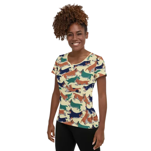 Welsh Sprint on a Women's Athletic T-Shirt