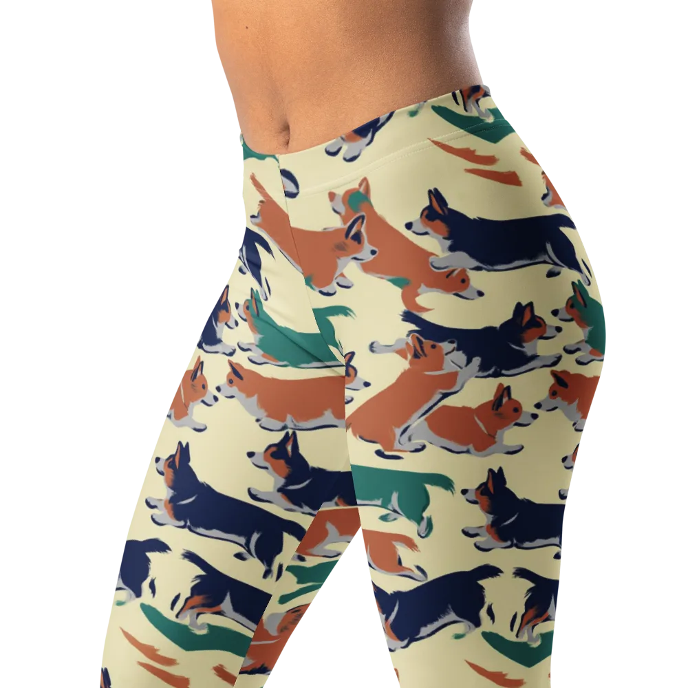Welsh Sprint on Leggings — Left Front