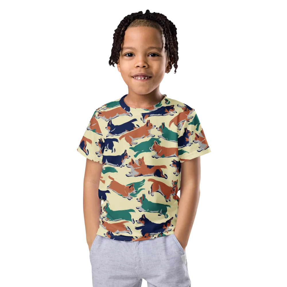 Welsh Sprint on Kids Crew Neck T-Shirt — Front