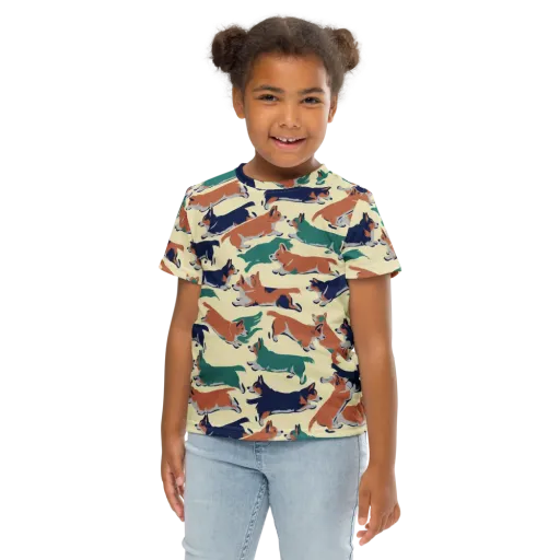 Welsh Sprint on a Kids Crew Neck T-Shirt