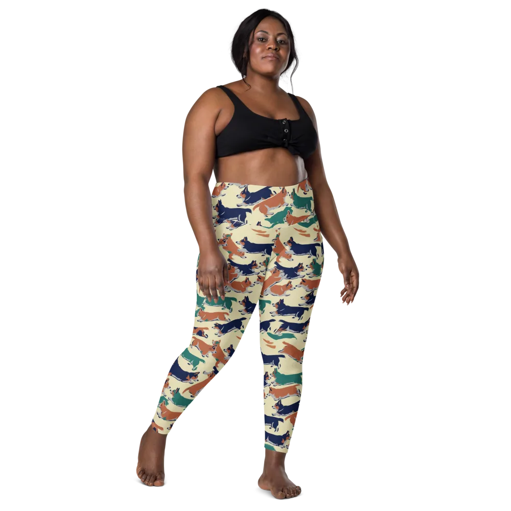 Welsh Sprint on Leggings with Pockets — Front