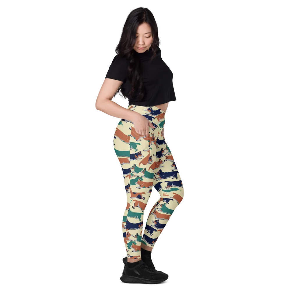 Welsh Sprint on Leggings with Pockets — Right