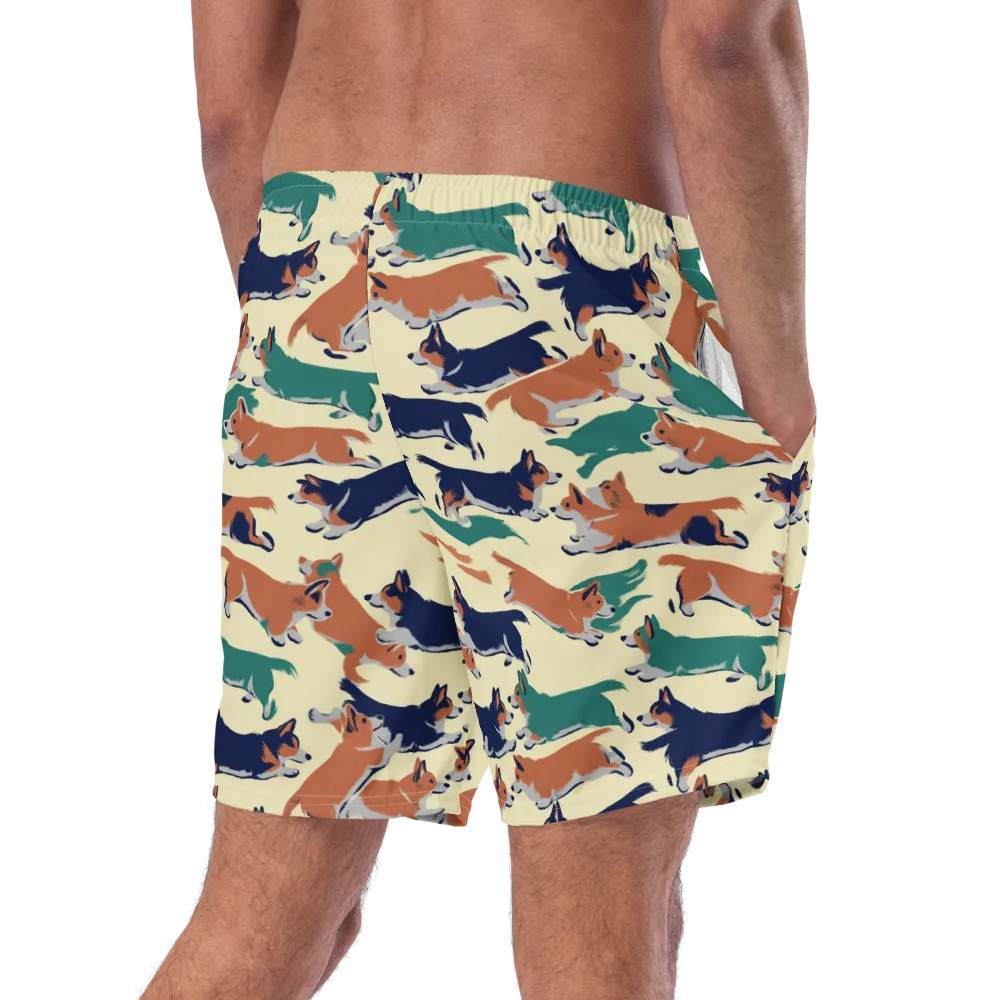 Welsh Sprint on Swim Trunks — Right Back