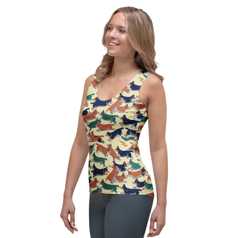 Welsh Sprint on Women's Tank Top — Left Front