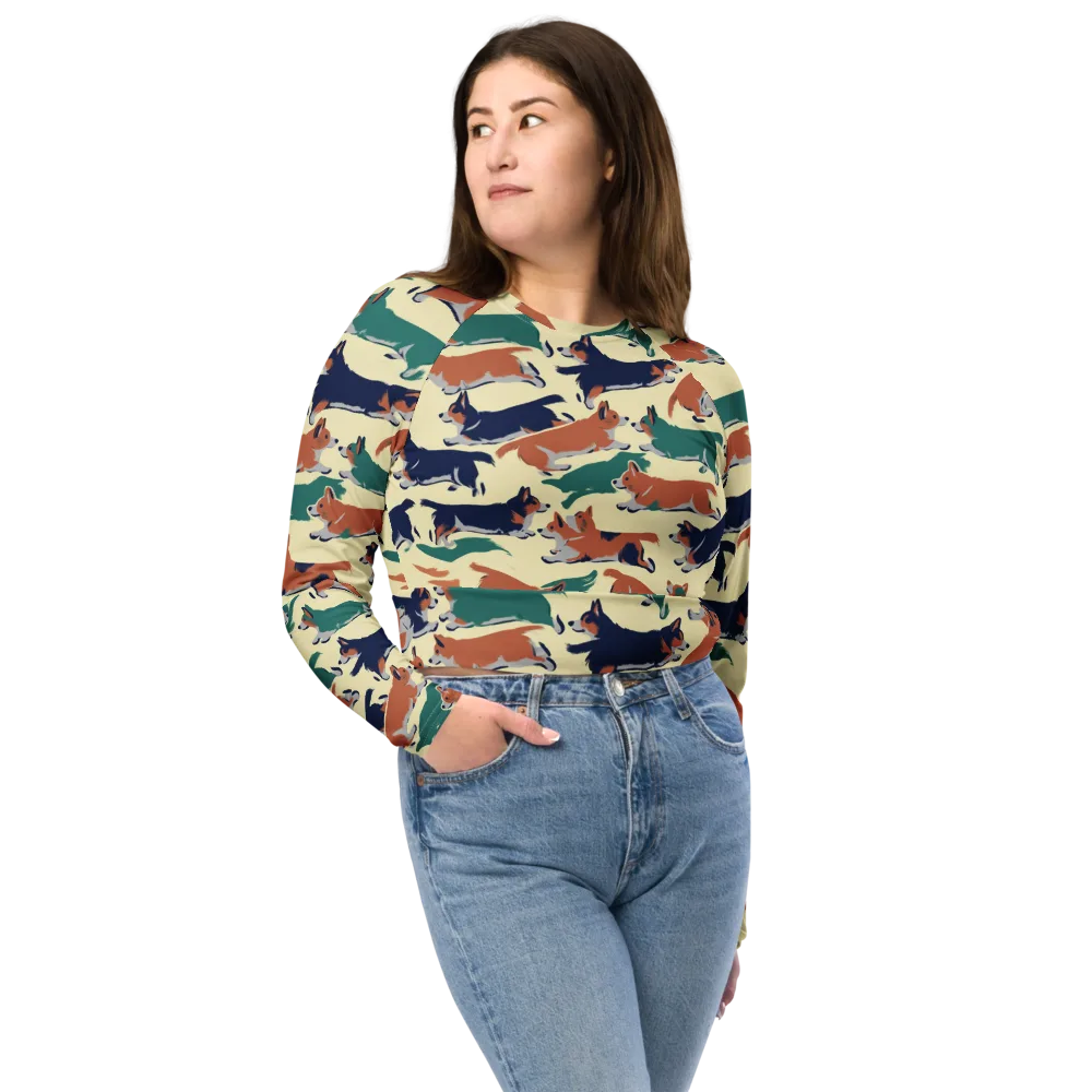 Welsh Sprint on Long Sleeve Crop Top — Front