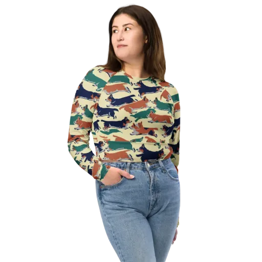 Welsh Sprint on a Long Sleeve Crop Top