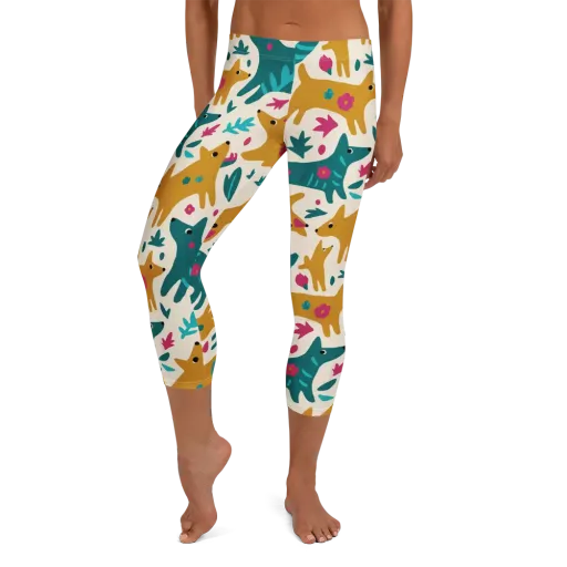 Safari Scribble on a Capri Leggings