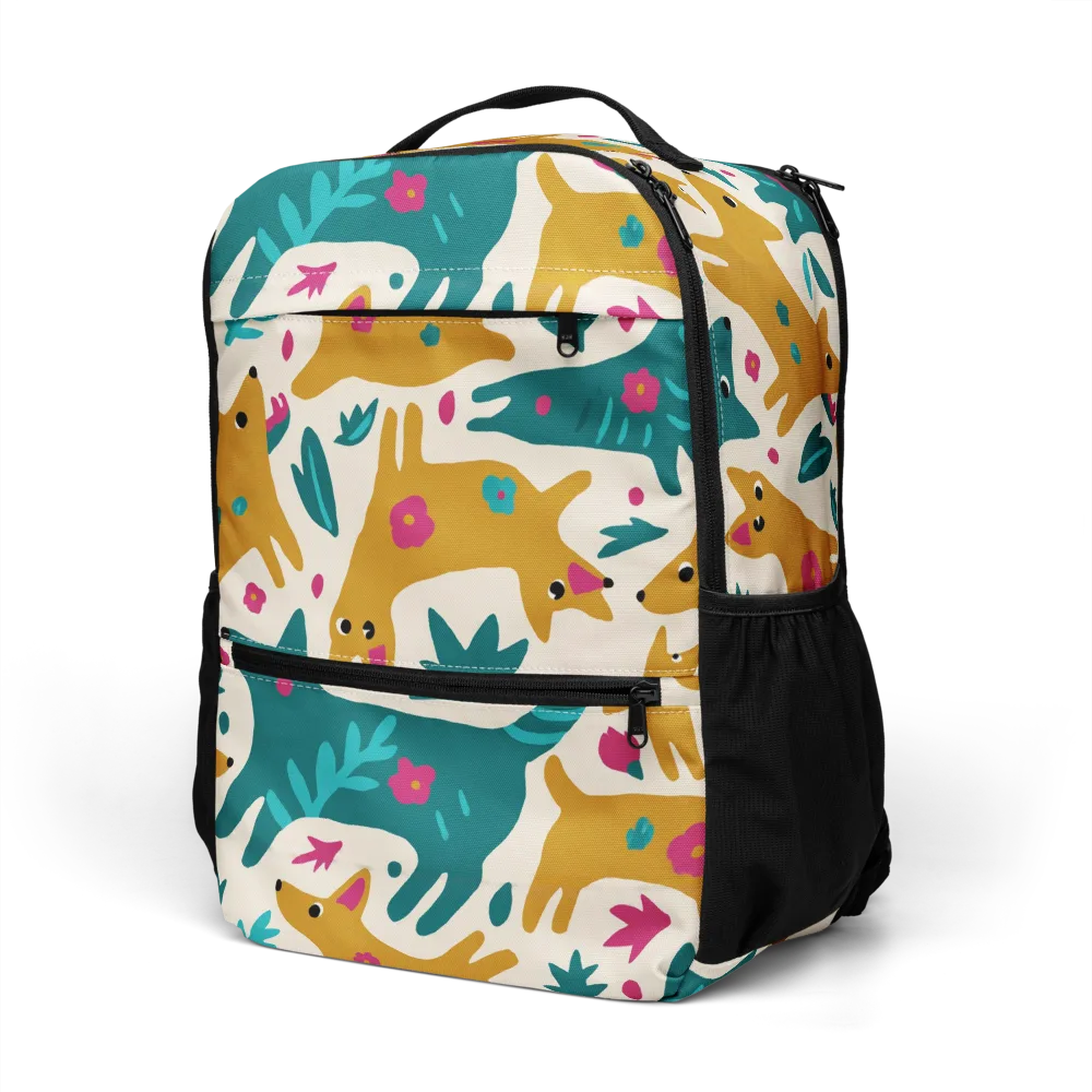 Safari Scribble on Utility Backpack — Left Front