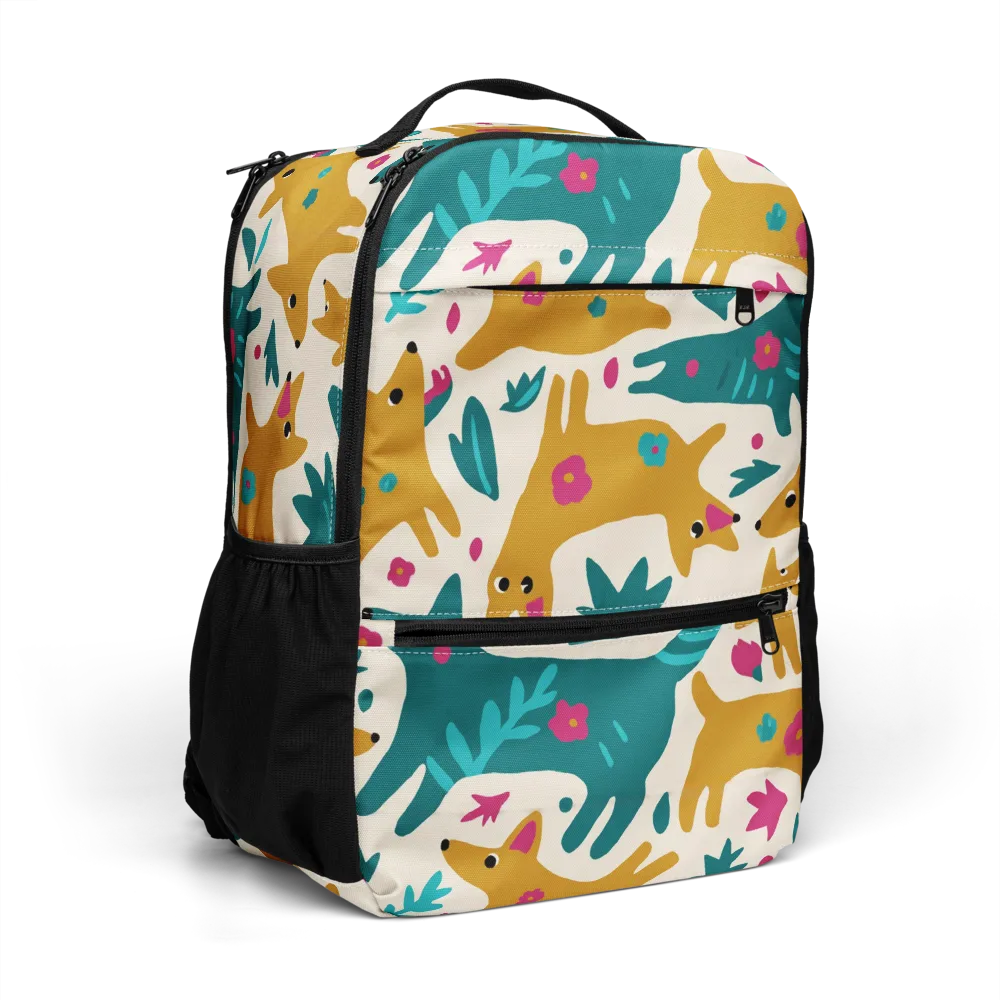Safari Scribble on Utility Backpack — Right Front
