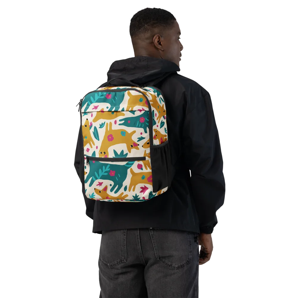 Safari Scribble on Utility Backpack — Back