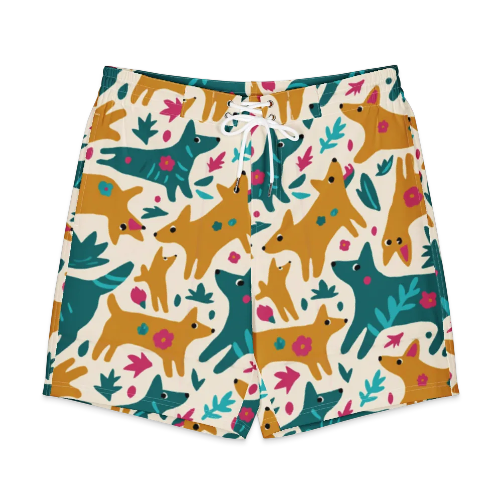 Safari Scribble on Men's Board Shorts — Front