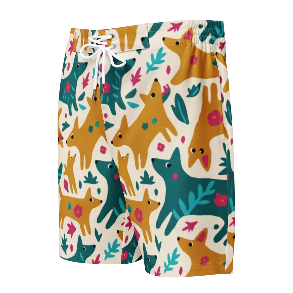 Safari Scribble on Men's Board Shorts — Front