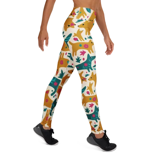 Safari Scribble on a Yoga Leggings