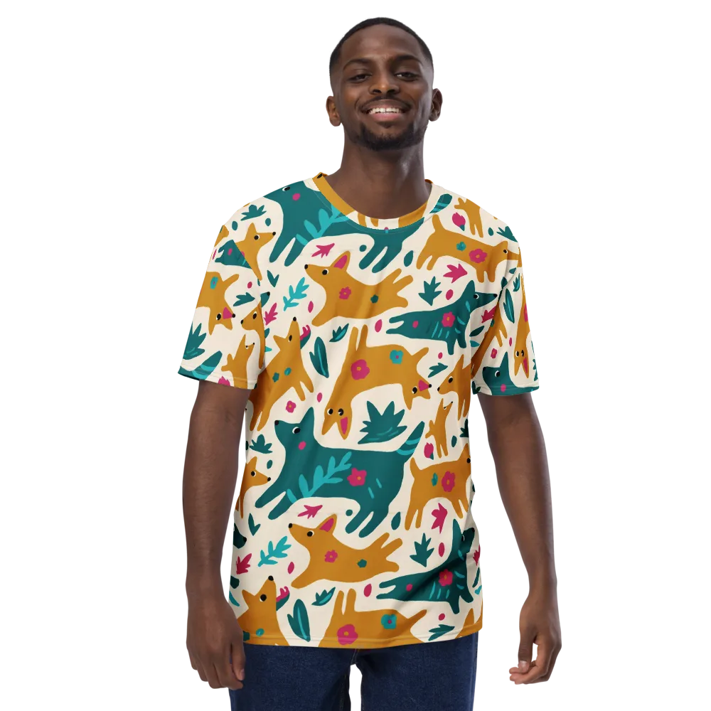 Safari Scribble on Men's Crew Neck T-Shirt — Front