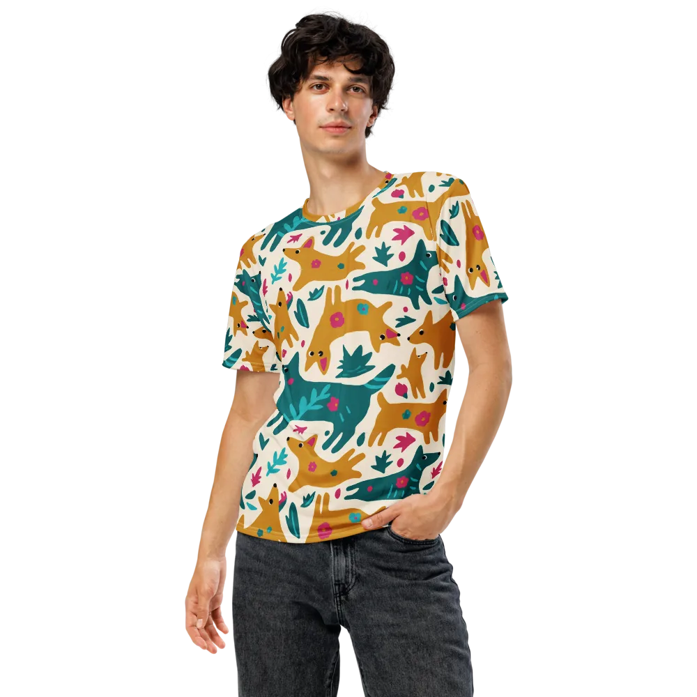 Safari Scribble on Men's Crew Neck T-Shirt — Front