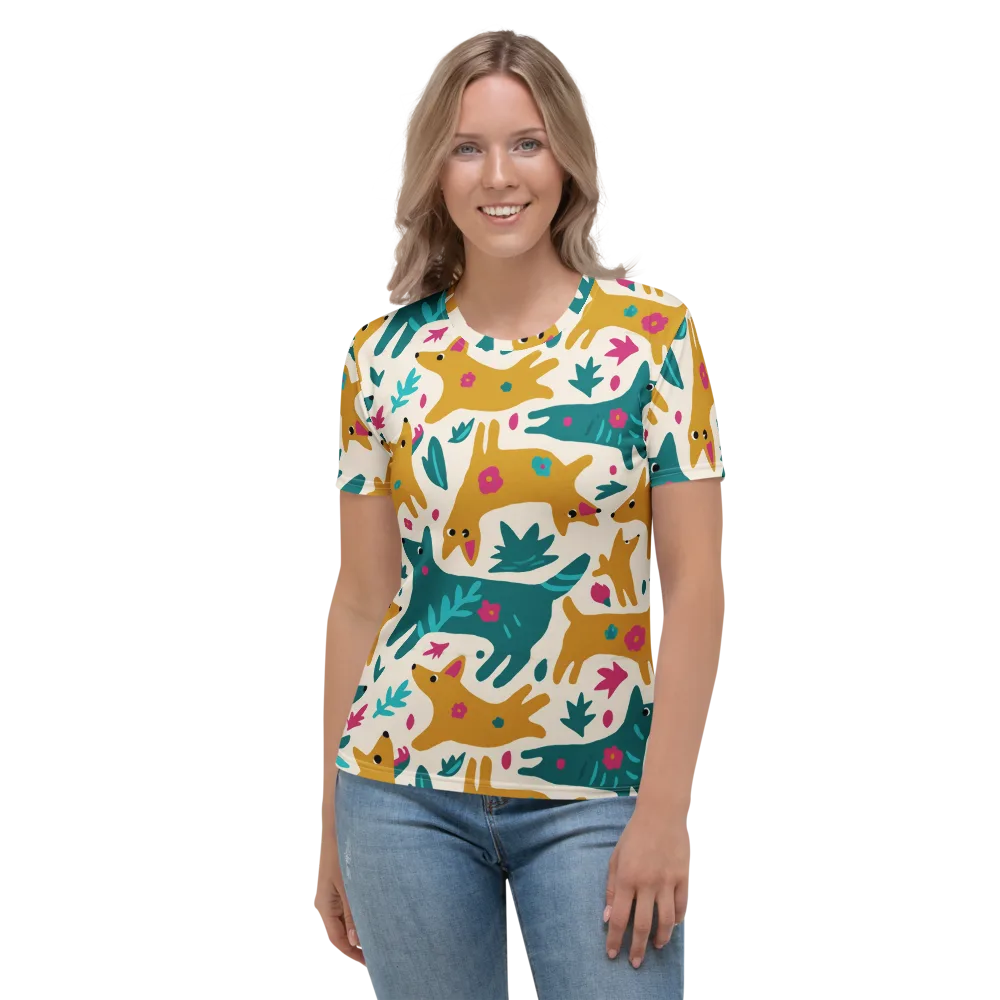 Safari Scribble on Women's Crew Neck T-Shirt — Front