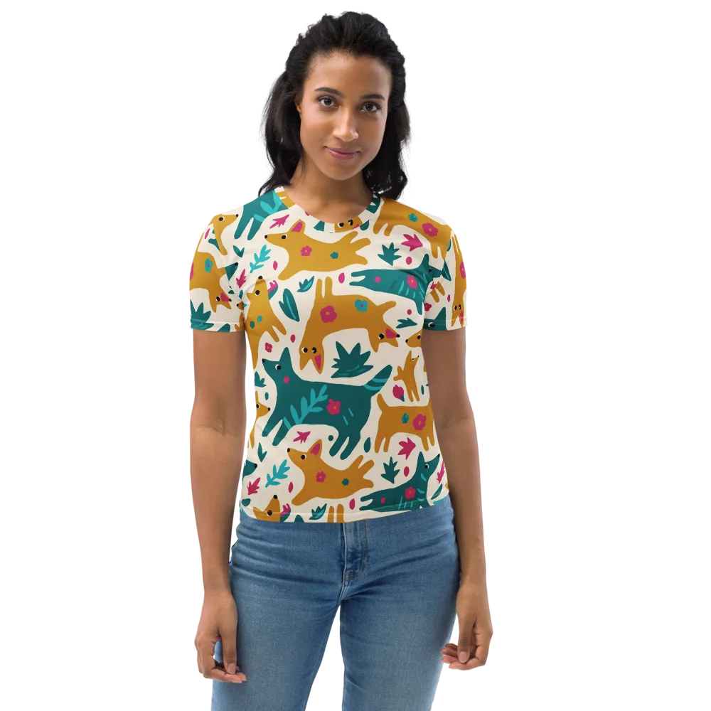 Safari Scribble on Women's Crew Neck T-Shirt — Front
