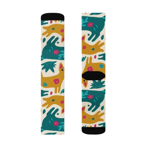 Safari Scribble on a Socks