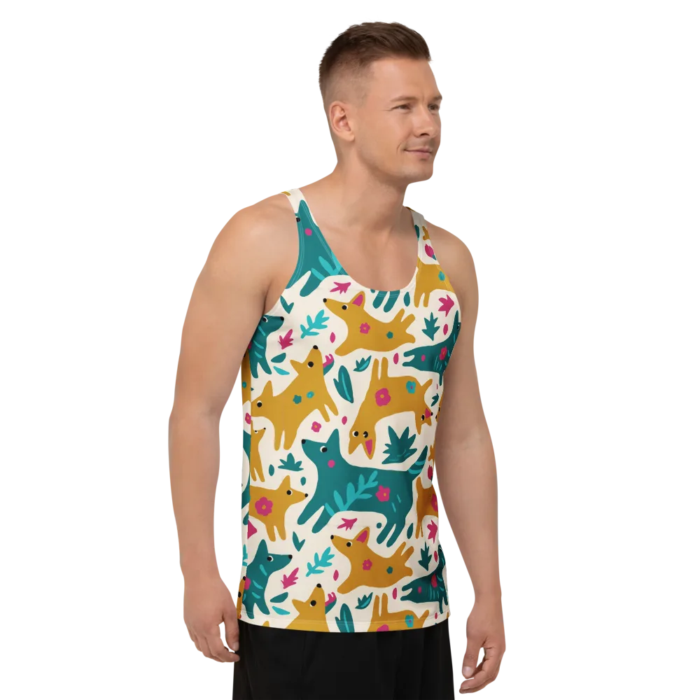 Safari Scribble on Men's Tank Top — Right Front